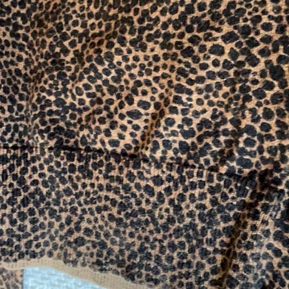 Women’s black, tan leopard print cardigan